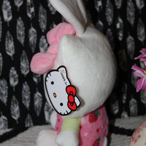 Sanrio's Hello Kitty Strawberry Pink Easter Bunny - Picture 11 of 12